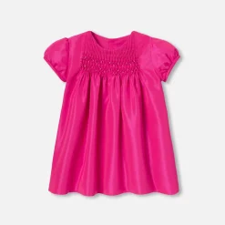 Jacadi Robe bébé fille en taffetas - ROSE BENGALE Clearance
