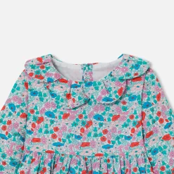 Jacadi Robe bébé fille en Tissu Liberty BLANC/MULTICO New