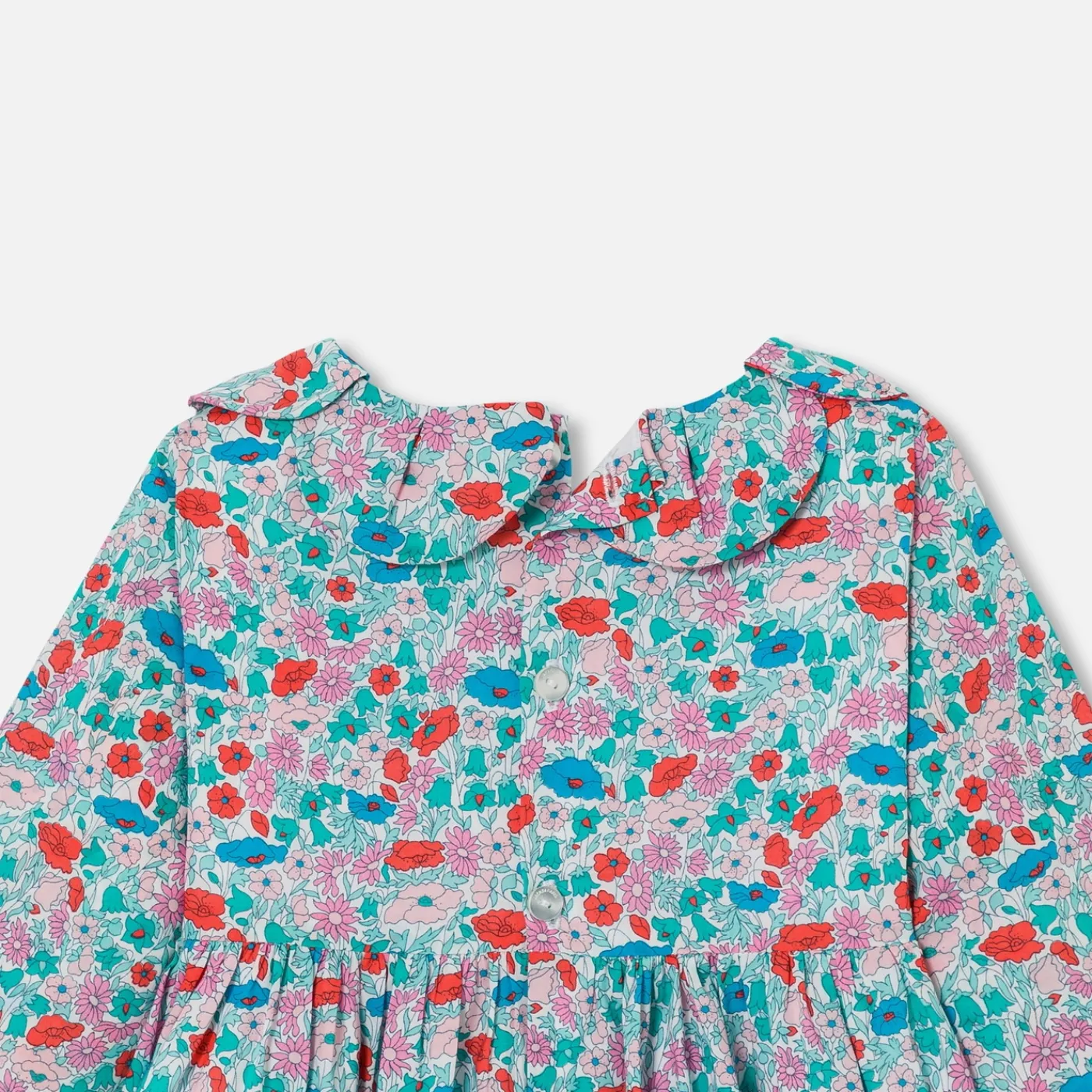 Jacadi Robe bébé fille en Tissu Liberty BLANC/MULTICO New