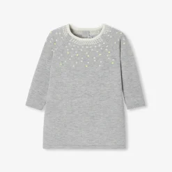 Jacadi Robe bébé fille en tricot - gris chine clair GRIS CHINE CLAIR JACADI Sale