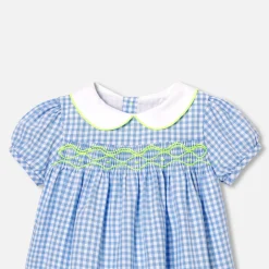 Jacadi Robe bébé fille manches courtes - BLEU/BLANC Discount