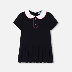 Jacadi Robe bébé fille manches courtes - marine MARINE JACADI Discount