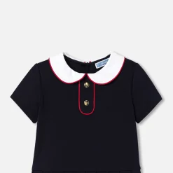 Jacadi Robe bébé fille manches courtes - marine MARINE JACADI Discount