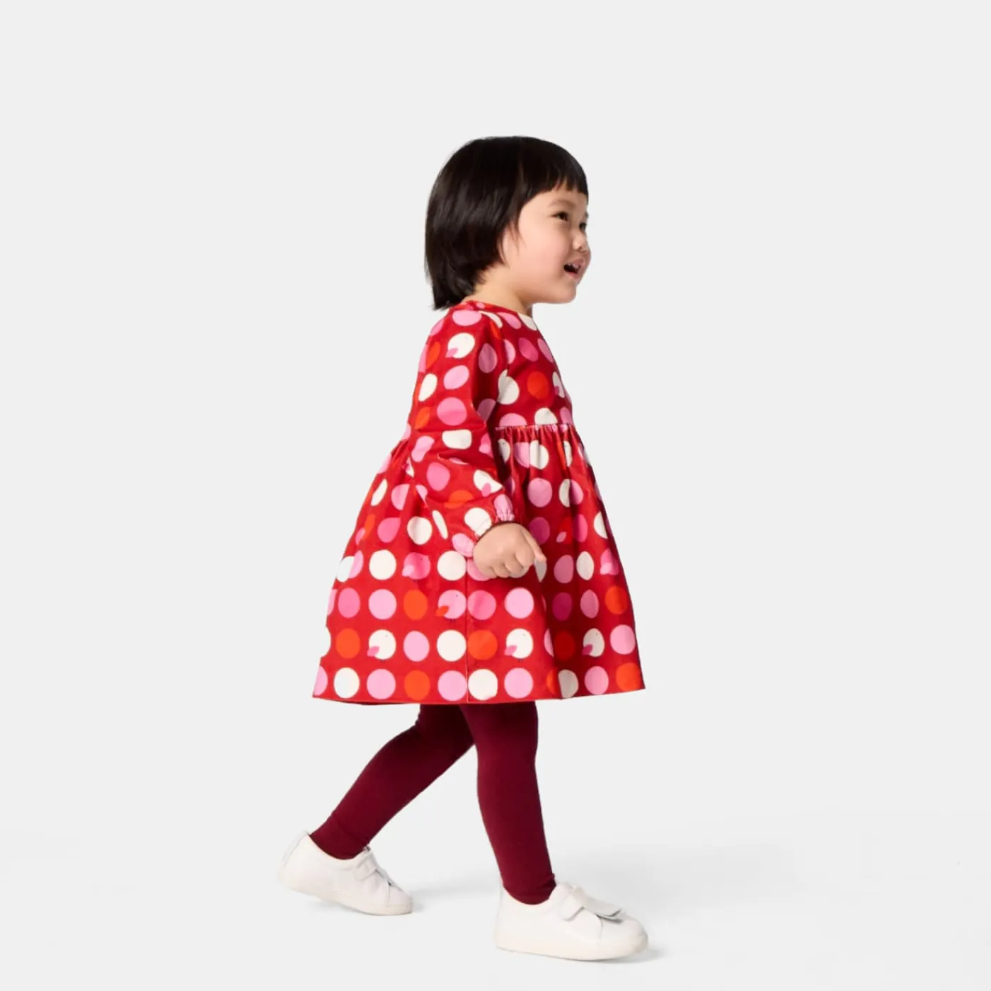 Jacadi Robe bébé fille manches longues - lore ROUGE/MULTICO