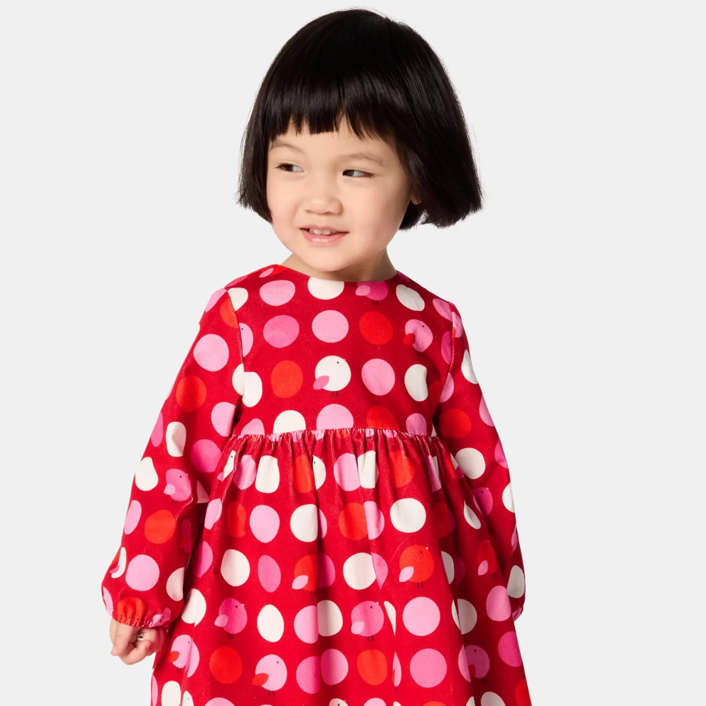 Jacadi Robe bébé fille manches longues - lore ROUGE/MULTICO