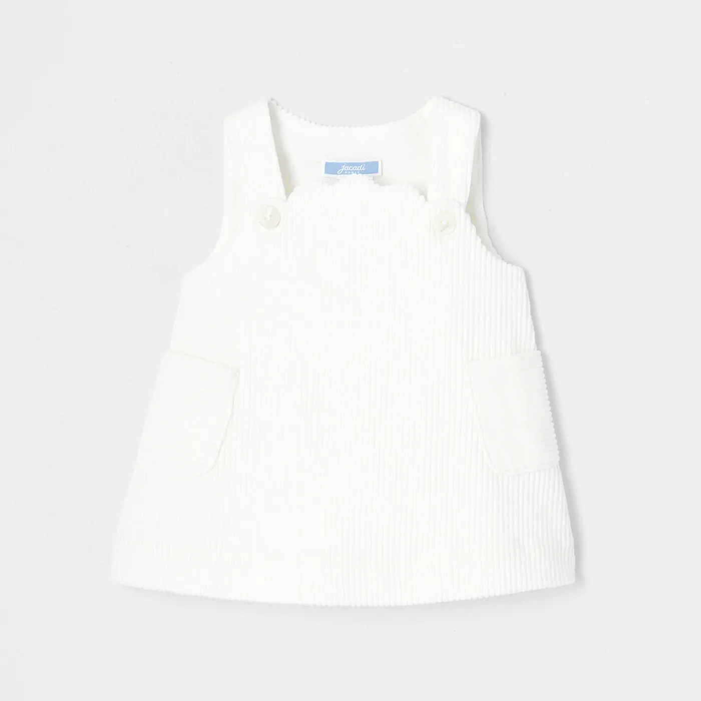 Jacadi Robe chasuble bébé fille en velours - blanc doux BLANC DOUX JACADI Sale