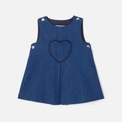 Jacadi Robe chasuble bébé fille en jean - DENIM FONCE Best
