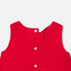Jacadi Robe chasuble bébé fille en velours - ROUGE TOMATE Online