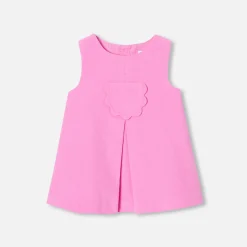 Jacadi Robe chasuble bébé fille en velours - ROSE MOYEN New
