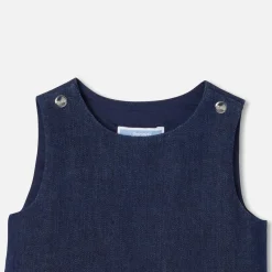 Jacadi Robe chasuble bébé fille en denim - DENIM FONCE Clearance