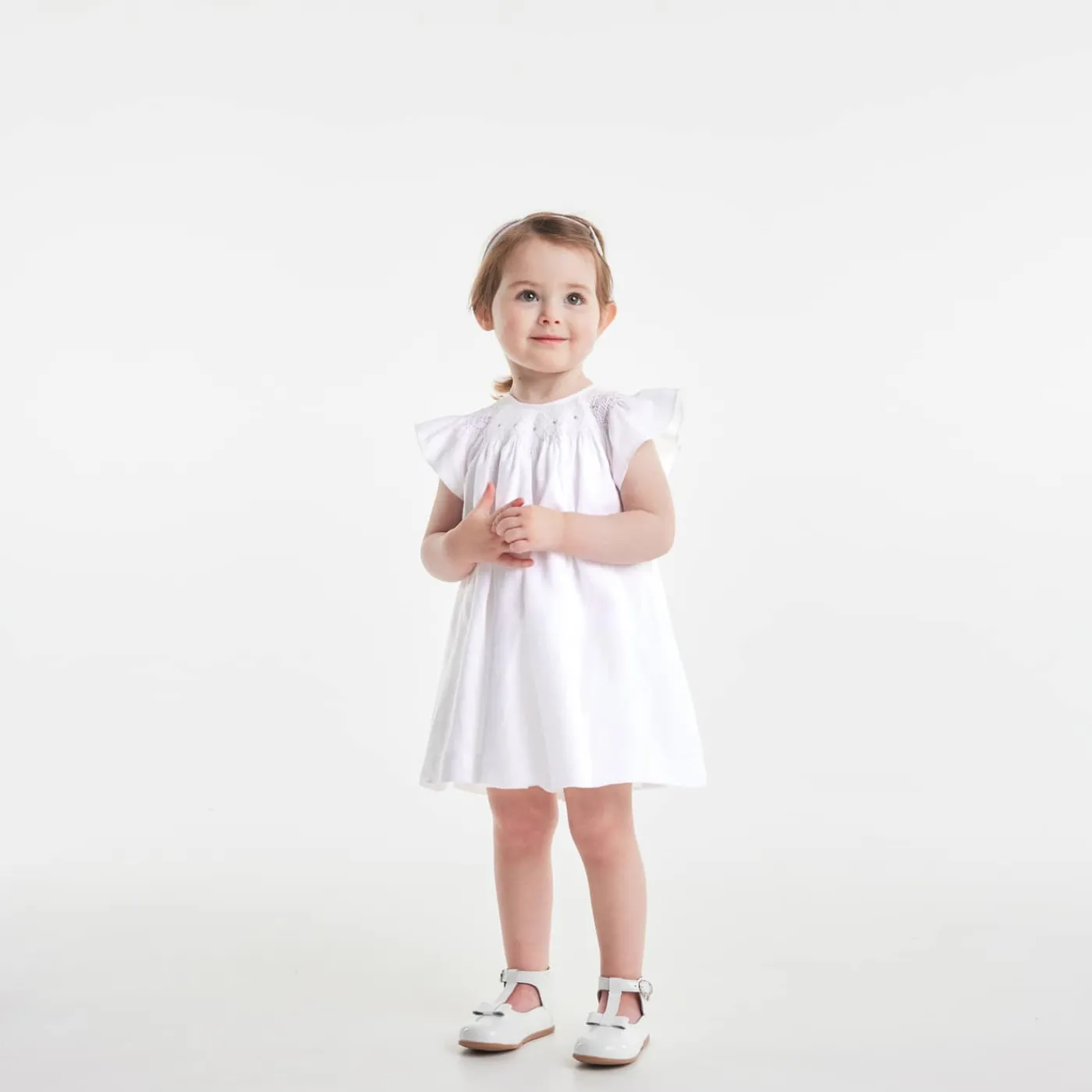 Jacadi Robe de cérémonie en lin bébé fille - blanc BLANC JACADI New