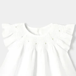 Jacadi Robe de cérémonie en lin bébé fille - blanc BLANC JACADI New