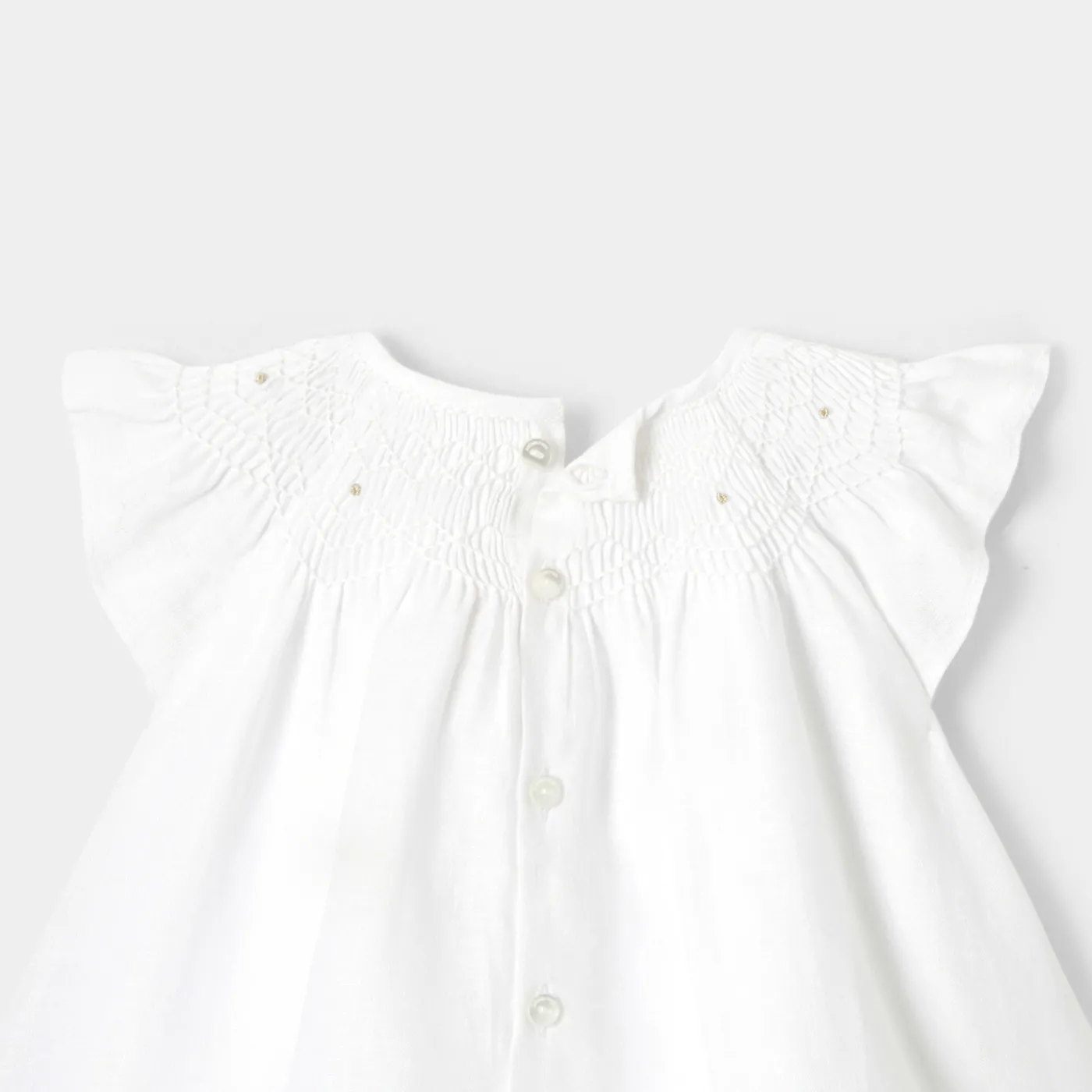 Jacadi Robe de cérémonie en lin bébé fille - blanc BLANC JACADI New