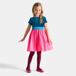 Jacadi Robe enfant fille color block - ROSE/BLEU Sale