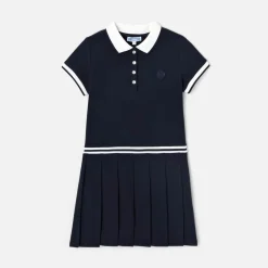 Jacadi Robe enfant fille en piqué de coton - marine MARINE JACADI Clearance