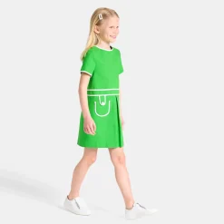Jacadi Robe enfant fille en piqué alvéolé - VERT TREFLE Hot