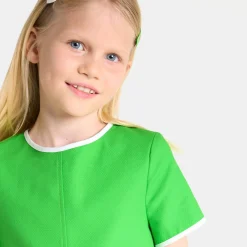 Jacadi Robe enfant fille en piqué alvéolé - VERT TREFLE Hot