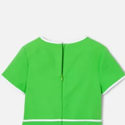 Jacadi Robe enfant fille en piqué alvéolé - VERT TREFLE Hot