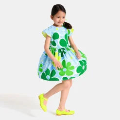 Jacadi Robe enfant fille en popeline - lore BLANC/MULTICO Best
