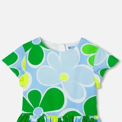 Jacadi Robe enfant fille en popeline - lore BLANC/MULTICO Best