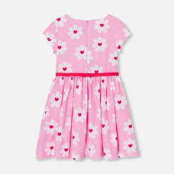 Jacadi Robe enfant fille en popeline - lore ROSE/MULTICO Outlet