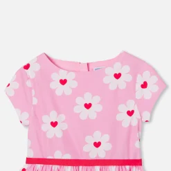 Jacadi Robe enfant fille en popeline - lore ROSE/MULTICO Outlet