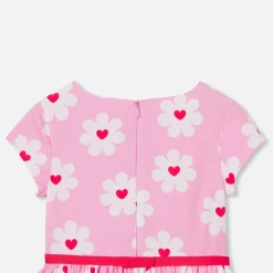 Jacadi Robe enfant fille en popeline - lore ROSE/MULTICO Outlet