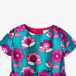 Jacadi Robe enfant fille en satin - lore BLEU/MULTICO Discount