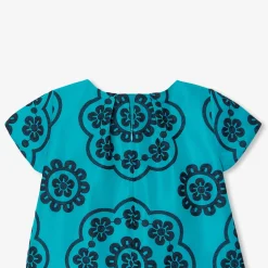 Jacadi Robe enfant fille en taffetas BLEU TURQUOISE Online