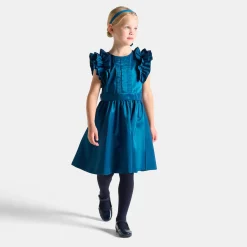Jacadi Robe enfant fille en taffetas - BLEU TURQUOISE Hot