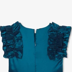 Jacadi Robe enfant fille en taffetas - BLEU TURQUOISE Hot