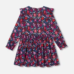 Jacadi Robe enfant fille en tissu Liberty - lore MARINE/MULTICO Best