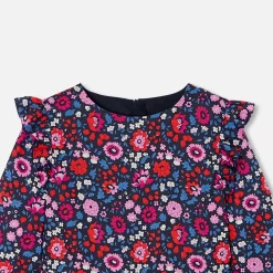 Jacadi Robe enfant fille en tissu Liberty - lore MARINE/MULTICO Best