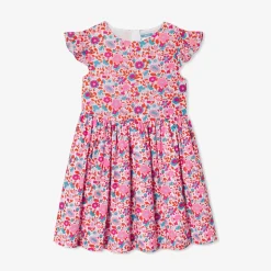 Jacadi Robe enfant fille en tissu Liberty - lore ORANGE/MULTICO Clearance