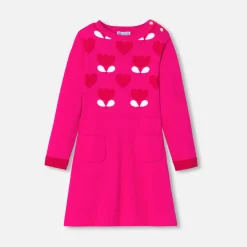 Jacadi Robe enfant fille en tricot - ROSE/ROUGE Best