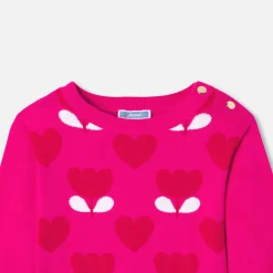 Jacadi Robe enfant fille en tricot - ROSE/ROUGE Best