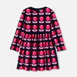 Jacadi Robe enfant fille en velours - lore BLEU/MULTICO Outlet