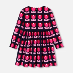 Jacadi Robe enfant fille en velours - lore BLEU/MULTICO Outlet