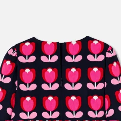 Jacadi Robe enfant fille en velours - lore BLEU/MULTICO Outlet