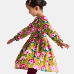 Jacadi Robe enfant fille en velours milleraies - lore CUMIN/MULTICO