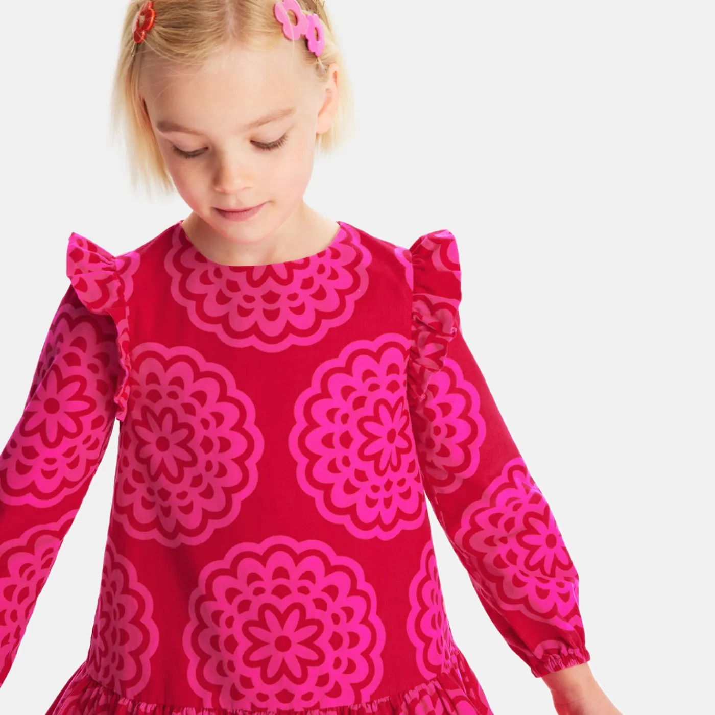 Jacadi Robe enfant fille imprimé rosace - lore ROSE/MULTICO