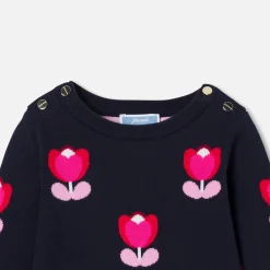 Jacadi Robe manches longues bébé fille - marine MARINE JACADI Outlet