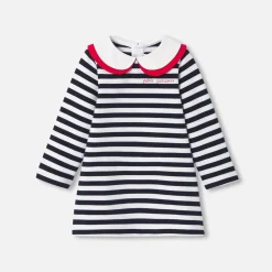 Jacadi Robe marinière bébé fille - BLANC/MARINE Outlet