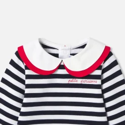 Jacadi Robe marinière bébé fille - BLANC/MARINE Outlet