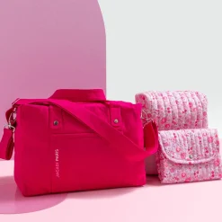 Jacadi Sac à langer en coton canvas - ROSE FUSCHIA