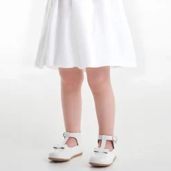 Jacadi Salomés bébé fille en cuir lisse - blanc BLANC JACADI Discount