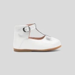 Jacadi Salomés bébé fille en cuir lisse - blanc BLANC JACADI Discount