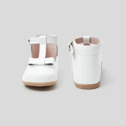 Jacadi Salomés bébé fille en cuir lisse - blanc BLANC JACADI Discount