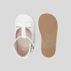 Jacadi Salomés bébé fille en cuir lisse - blanc BLANC JACADI Discount