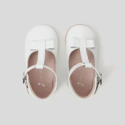 Jacadi Salomés bébé fille en cuir lisse - blanc BLANC JACADI Discount